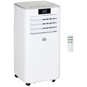 10000 BTU Mobile Air Conditioner Portable AC Unit for Cooling Dehumidifying Ventilating with Remote Controller, LED Displa, White