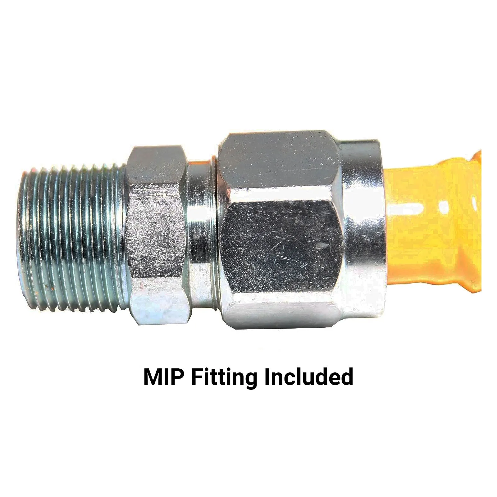 1/2" OD x 18", 1/2" FIP x 1/2" MIP Epoxy Coated Stainless Steel Gas Connector, CSA