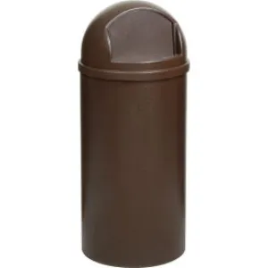 15 Gallon Rubbermaid Marshal Waste Receptacle - Brown