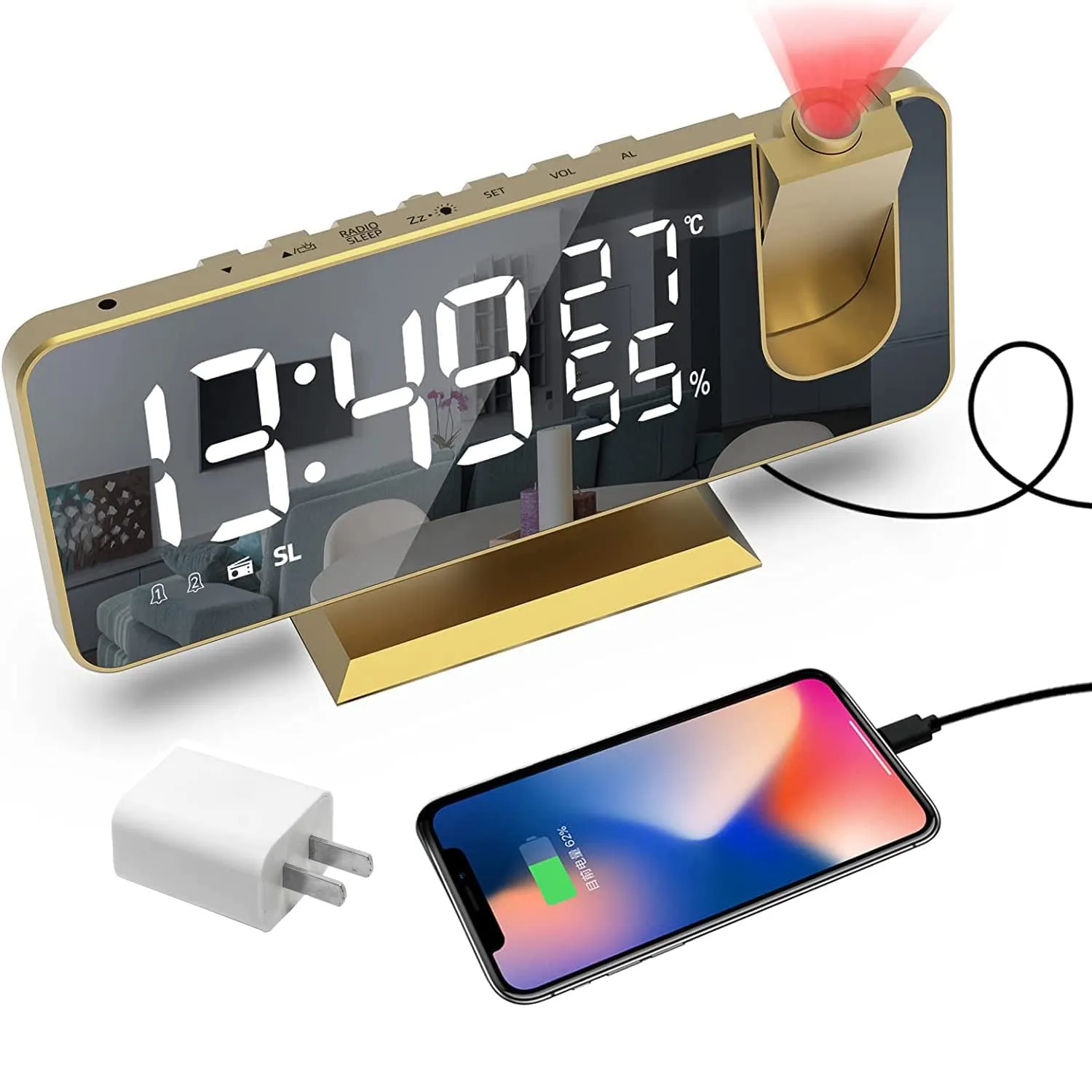 Bedroom Projection Digital Alarm Clock