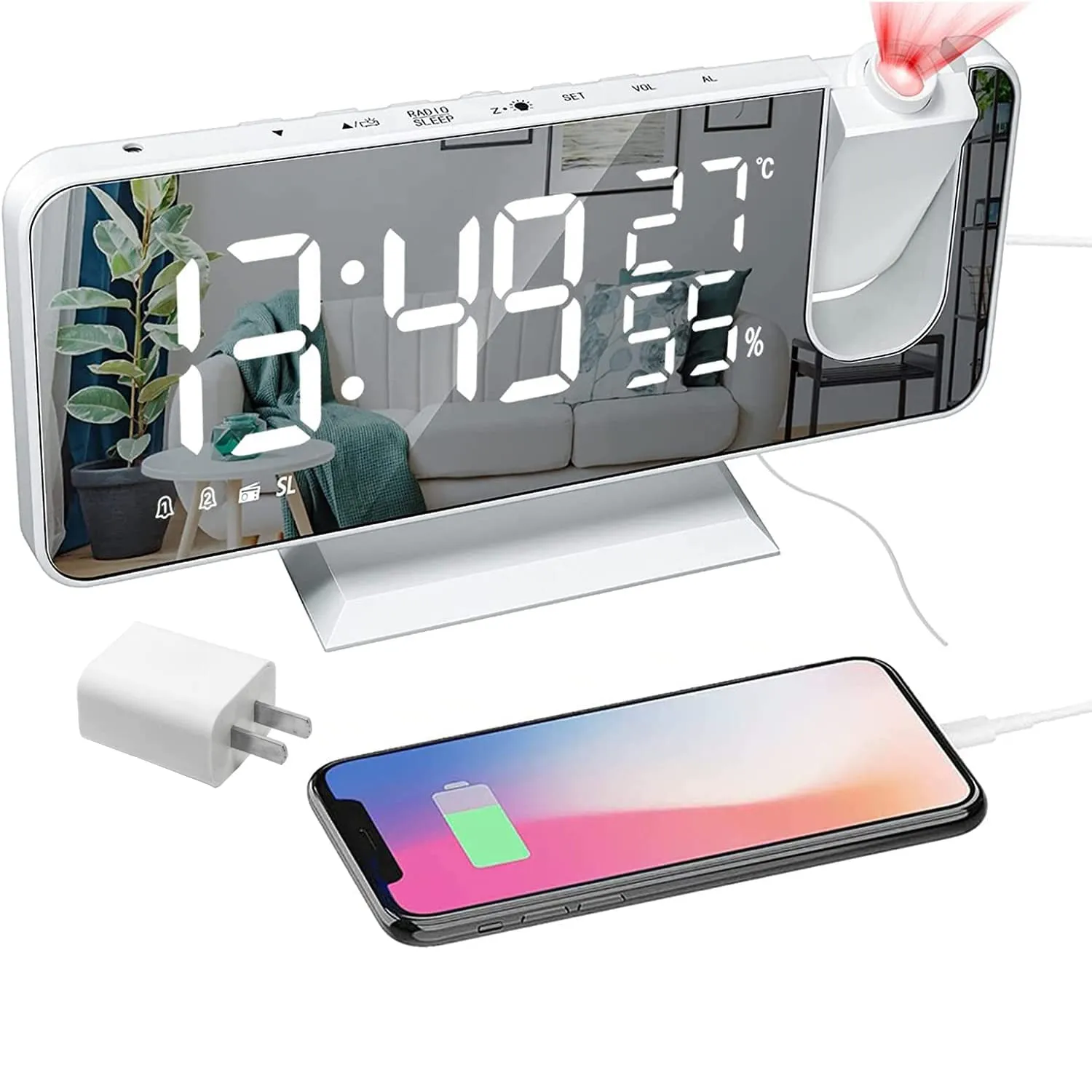 Bedroom Projection Digital Alarm Clock