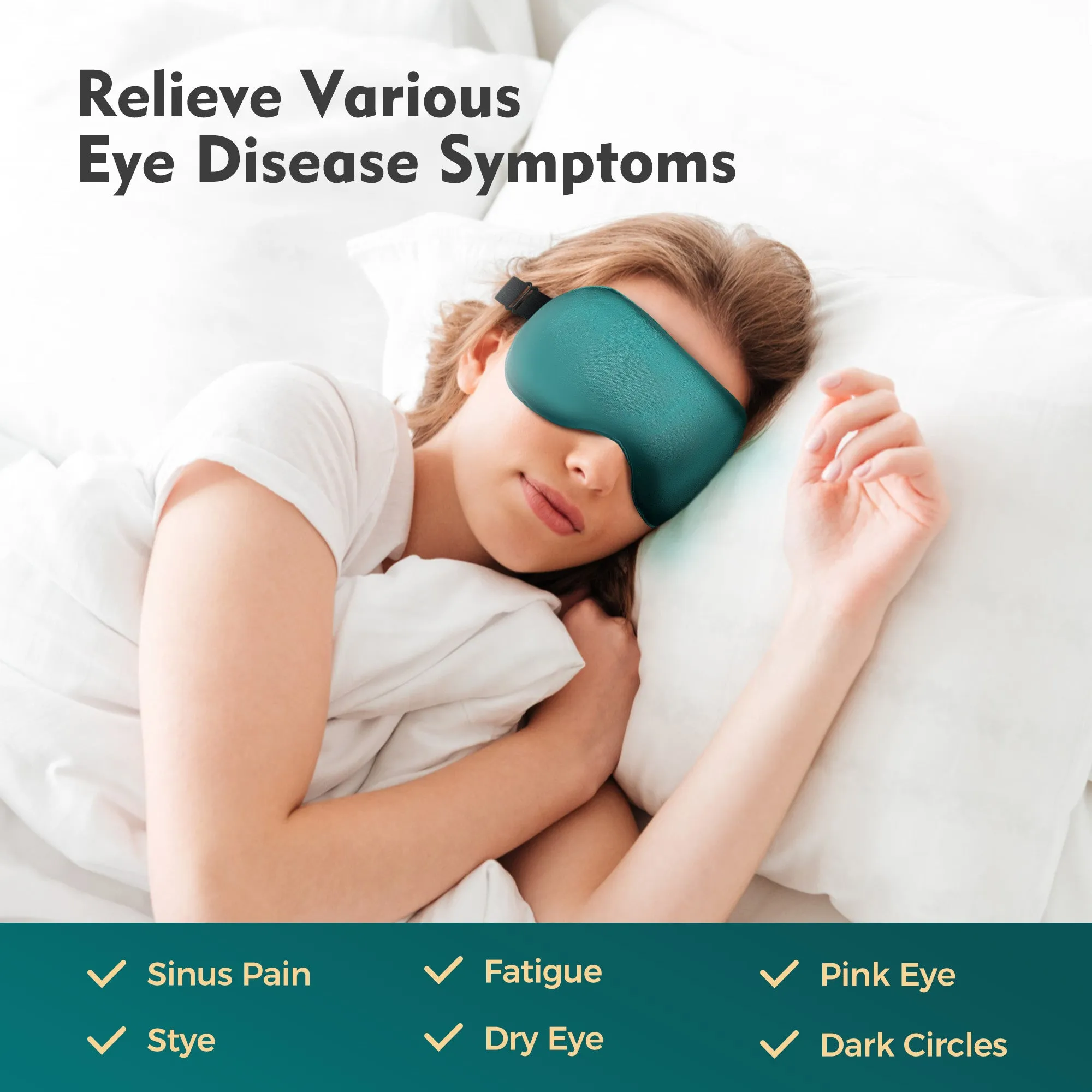 (BOGO for IT-9777, R8606) Silk Sleeping Heated Eye Mask with Temperature Timer Control for Blepharitis