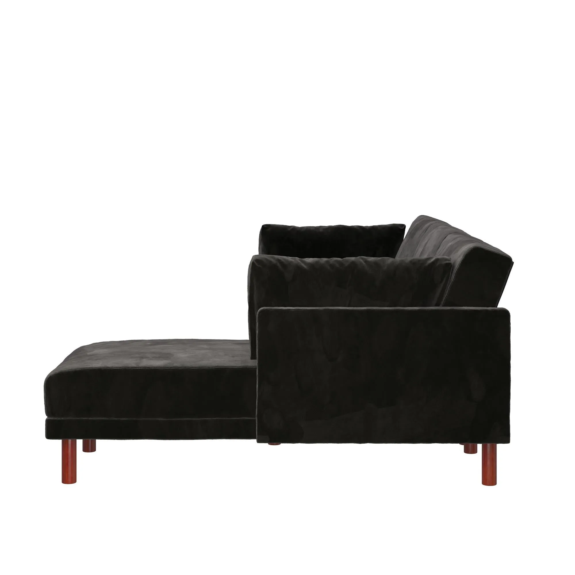 DHP Clair Coil Reversible Sectional Futon, Black