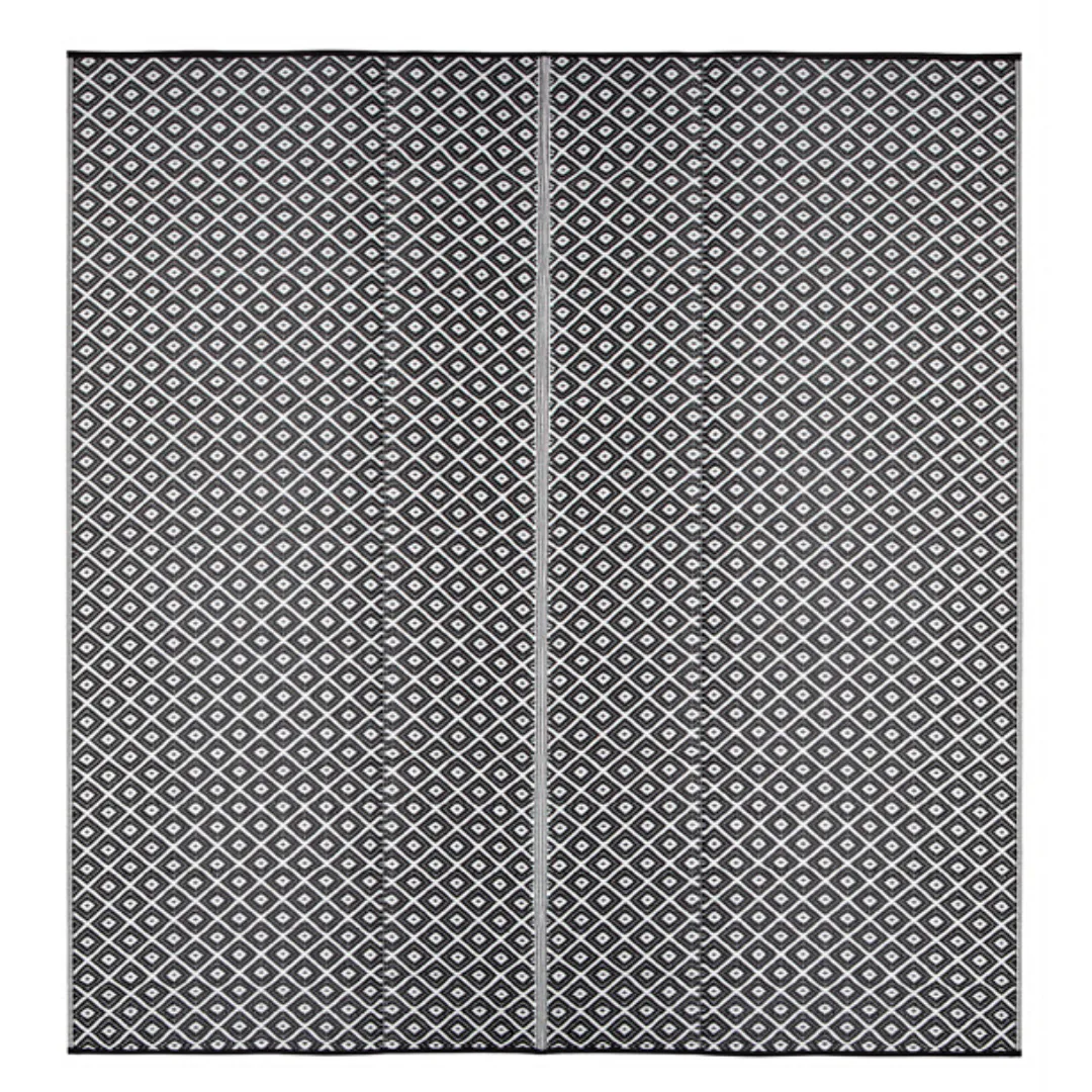 Kimberley Black & White Square Diamond Pattern Foldable Waterproof Large Camping Mat - 270x270 CM