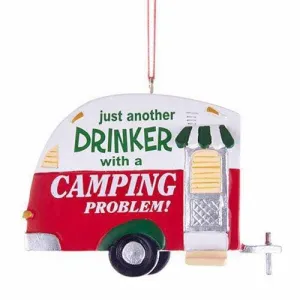 Kurt Adler - Camping Problem Trailer 2 1/2-Inch Resin Ornament