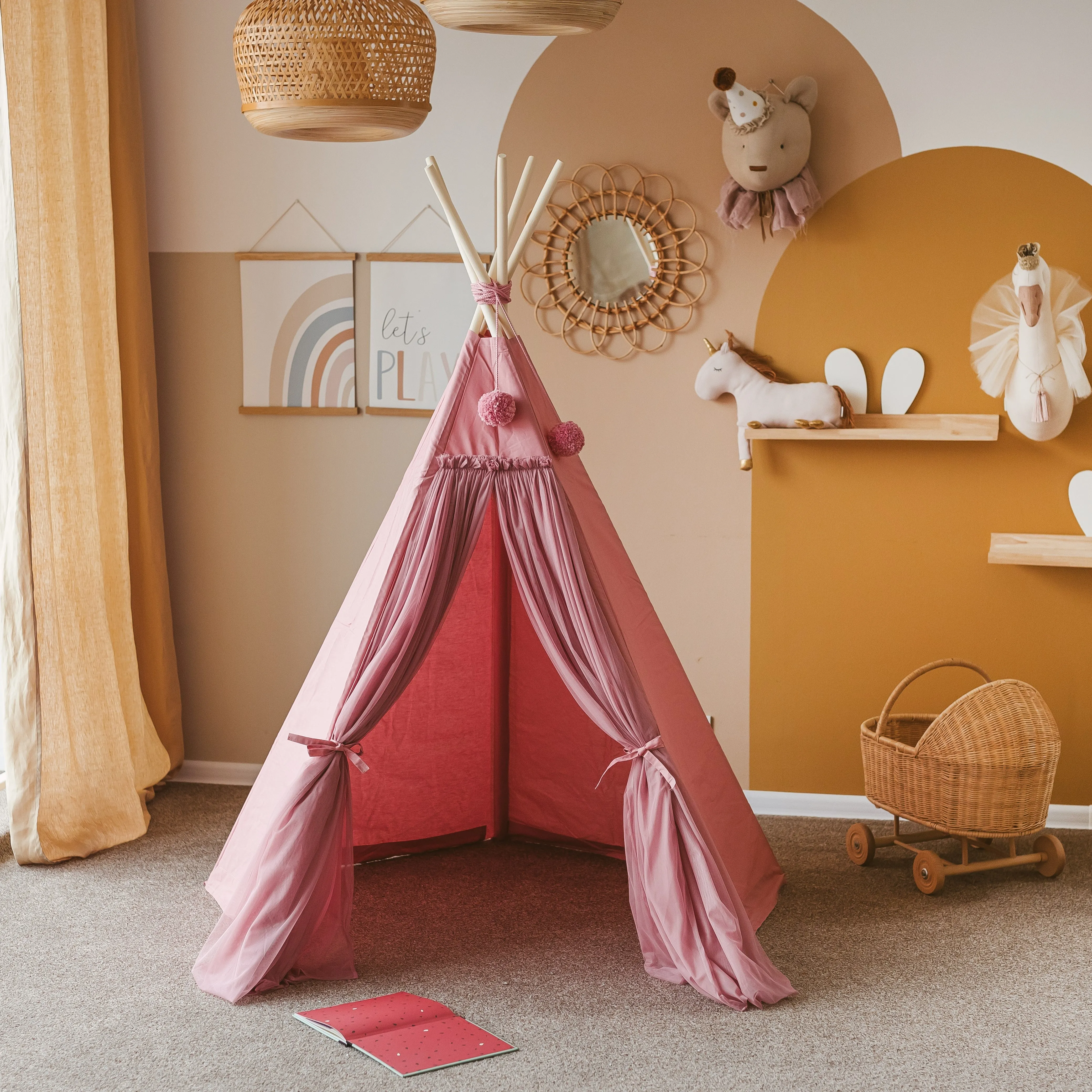 Minicamp Fairy Kids Play Tent With Tulle In Rose