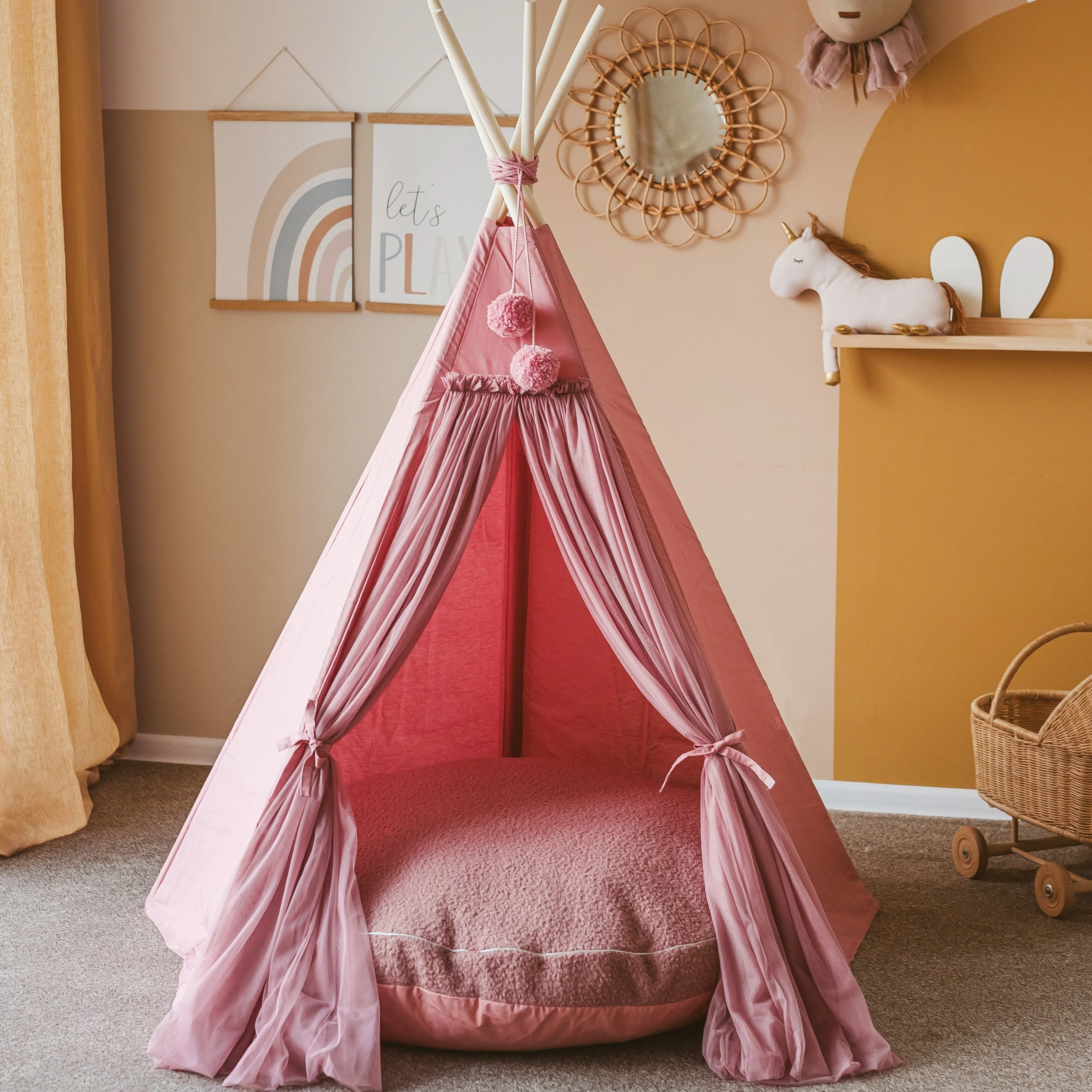 Minicamp Fairy Kids Play Tent With Tulle In Rose