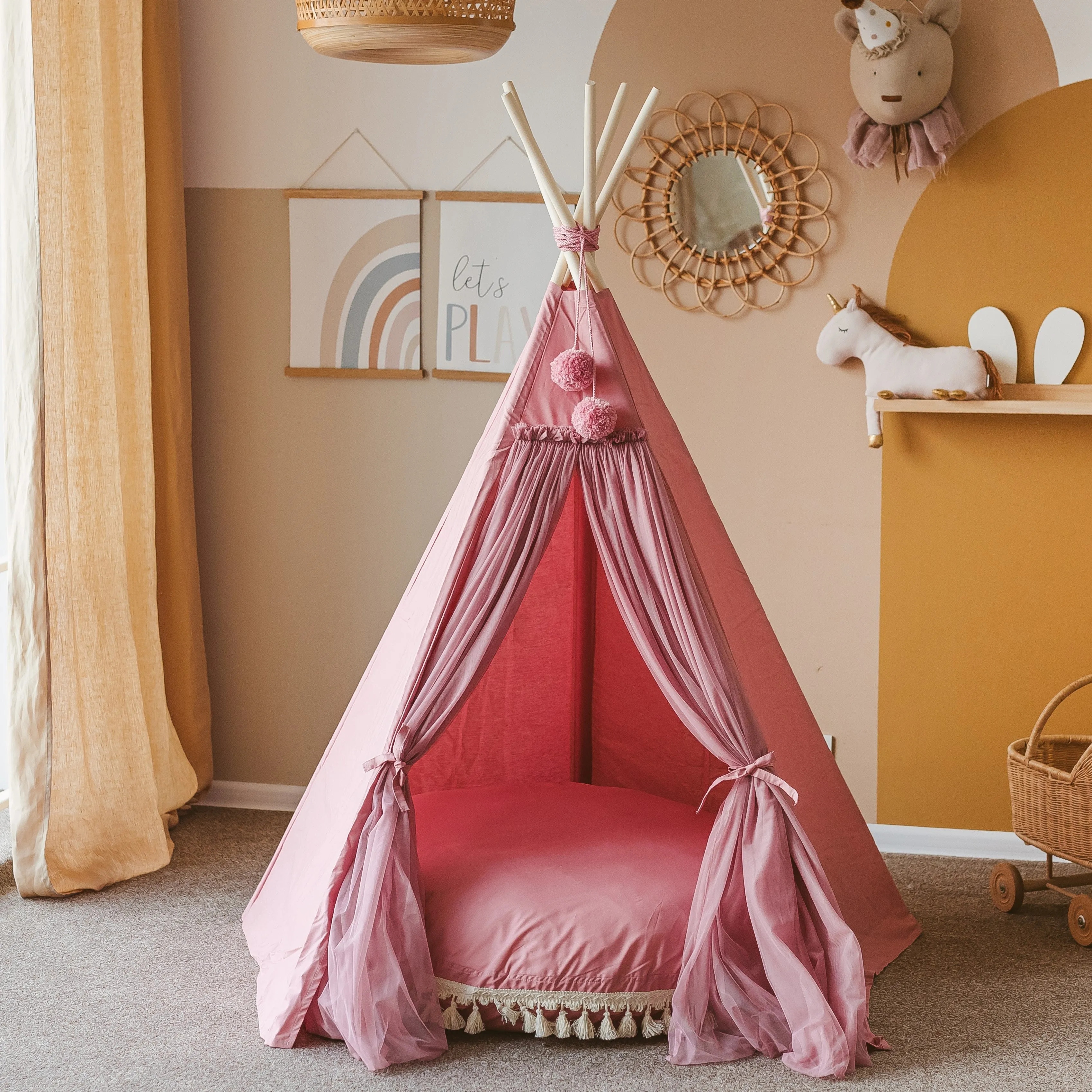 Minicamp Fairy Kids Play Tent With Tulle In Rose