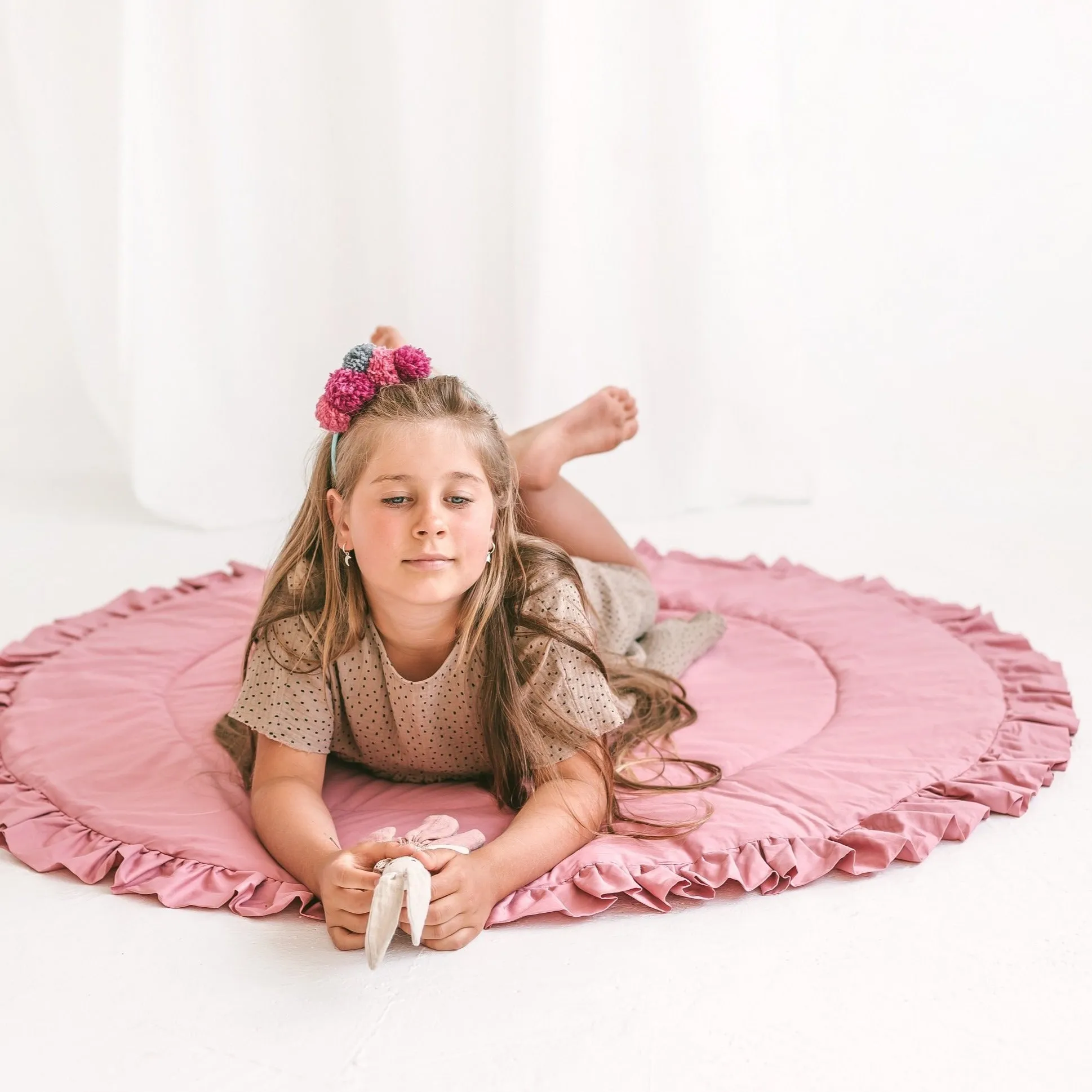 Minicamp Kids Playmat With Ruffles In Rose