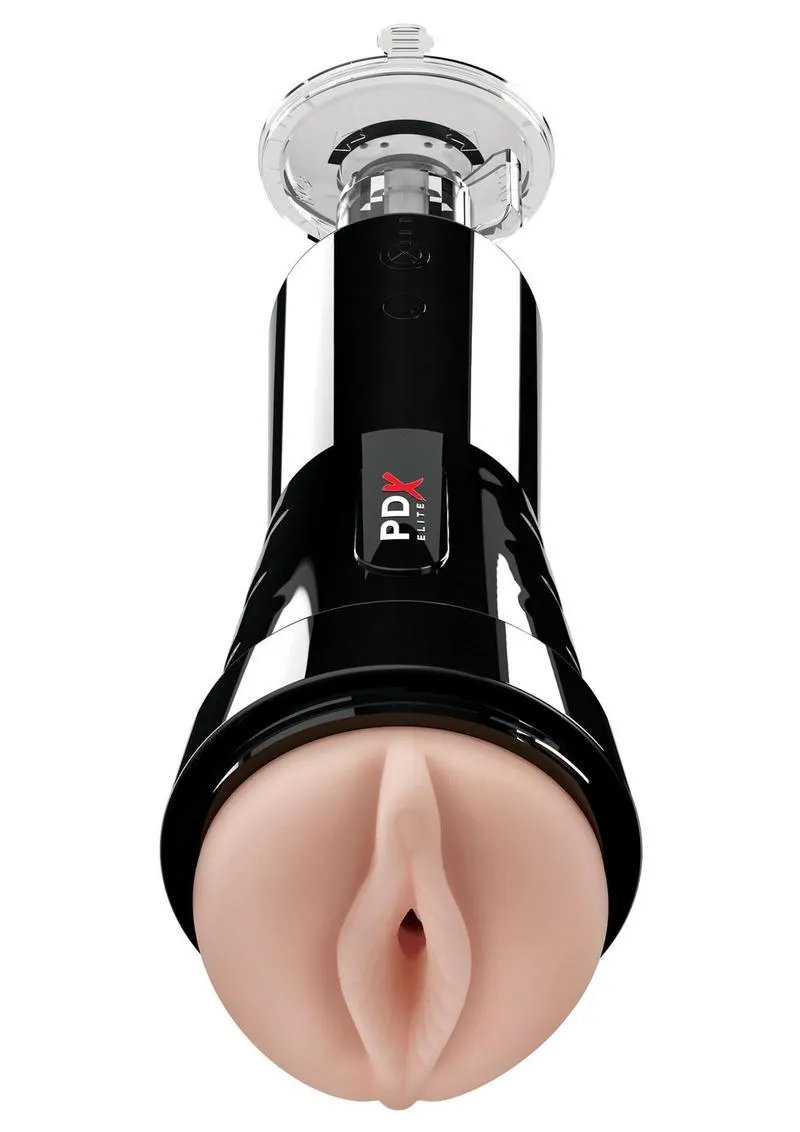 PDX Elite Rechargeable Cock Compressor Vibrating Masturbator - Pussy