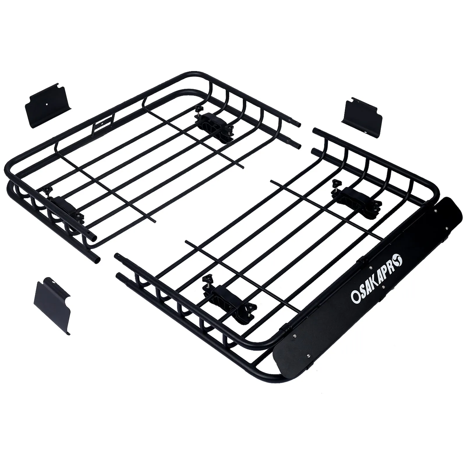 Rooftop Cargo Carrier Basket Motoring Roof Rack,Top Mount Roof Rack 42" black steel