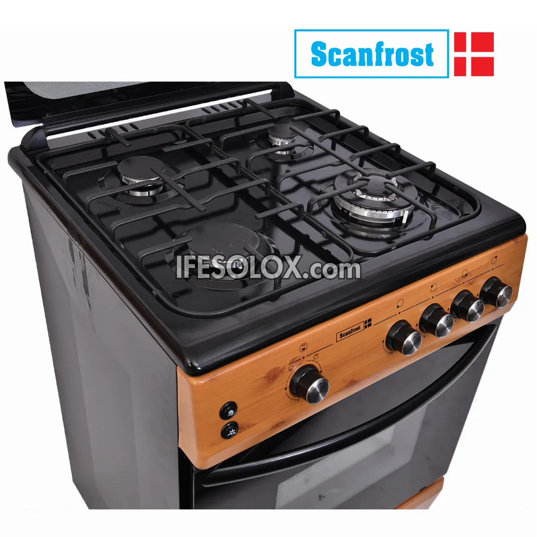 ScanFrost CK6402NG 60x60 Premium Oven Gas Cooker with 4 Gas Burners - Brand New