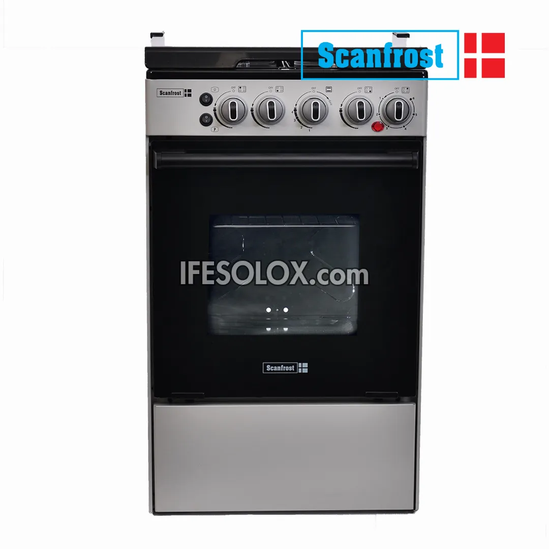 ScanFrost SFC5312S 50x50 (3 1) Oven Gas Cooker with 3 Gas Burners and 1 Electric Plate - Brand New