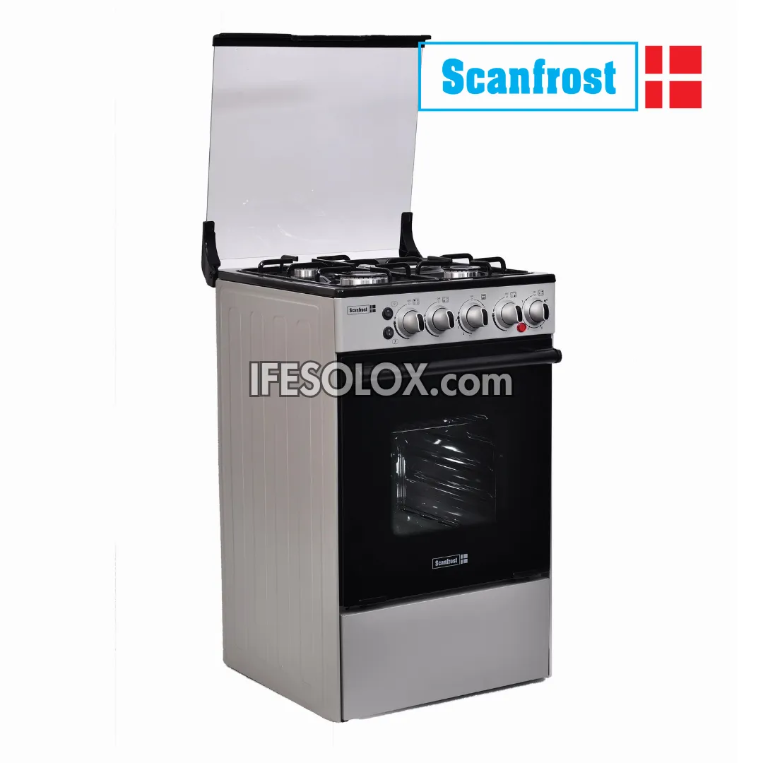 ScanFrost SFC5312S 50x50 (3 1) Oven Gas Cooker with 3 Gas Burners and 1 Electric Plate - Brand New