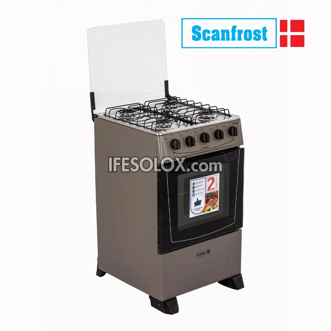 ScanFrost SFC5400 50x50 Standard Oven Gas Cooker with 4 Gas Burners (INOX) - Brand New