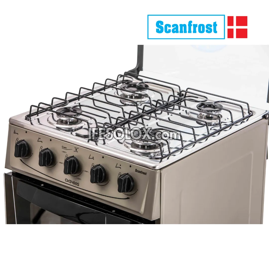 ScanFrost SFC5400 50x50 Standard Oven Gas Cooker with 4 Gas Burners (INOX) - Brand New