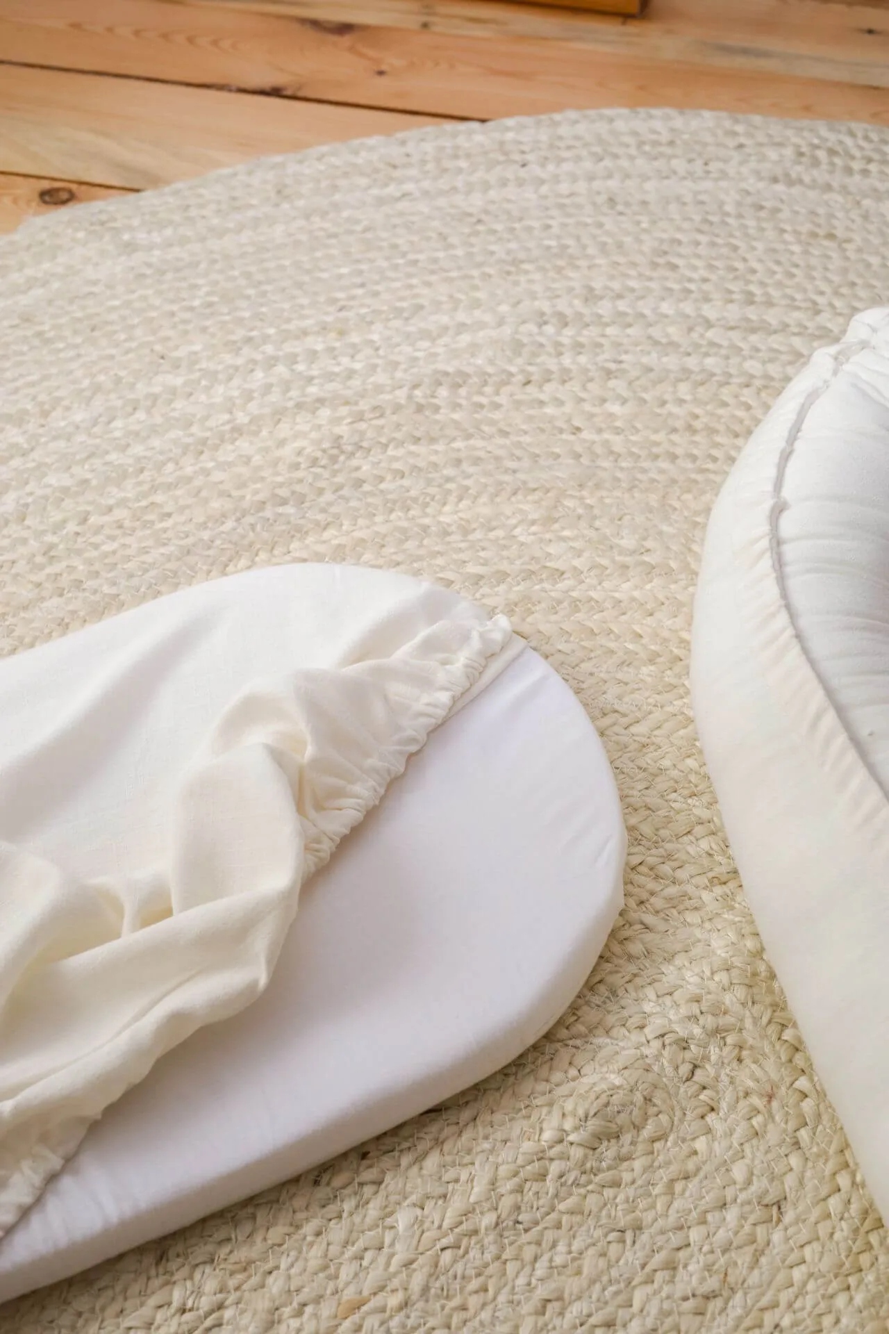 Soft Linen Handmade Baby Nest - Cream