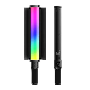 Ulanzi VL360 38W RGB CCT 2500K - 10000K CRI 94  LED Portable Handheld Light Wand Stick with Detachable Barn Doors, 3400mAh Built-In Rechargeable Battery, and 20 Customizable FX Effects for Professional Camera Photography and Videography