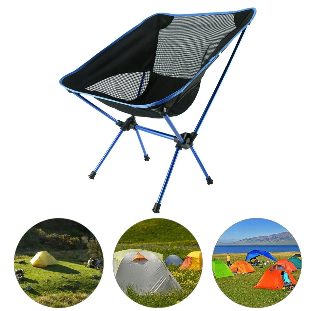 Ultralight Aluminum Alloy Folding Camping Camp Chair Outdoor Hiking Patio Backpacking