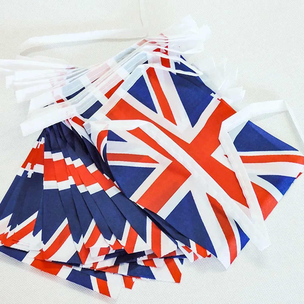 Union Jack British Flag Bunting 10m 33ft Nylon Birthday Coronation Celebration