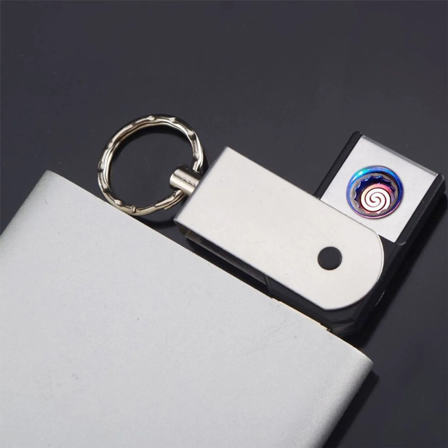 USB Mini Portable Lighters With Thin Metal Creative