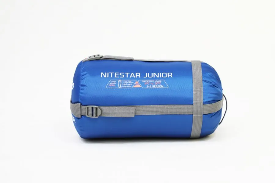 Vango Nitestar Junior QUAD Children's Sleeping Bag in Classic Blue (2-3 Season / 170cm long)