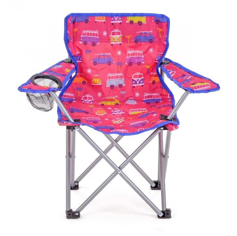 VW Kids Camping Chair Volkswagen Print - Red