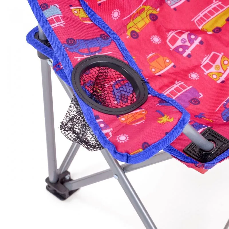 VW Kids Camping Chair Volkswagen Print - Red