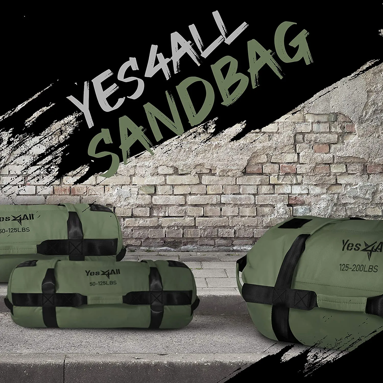 Yes4All Sandbags - Heavy Duty Sandbags for Fitness, Conditioning, Crossfit - Multiple Colors & Sizes